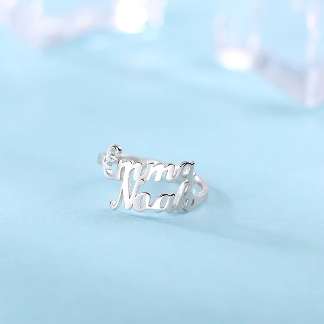 Personalized Name Ring Custom Rings with 2 Names Gifts for Mother Ring | Jessemade