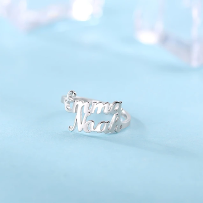Personalized Name Ring Custom Rings with 2 Names Gifts for Mother Ring | Jessemade