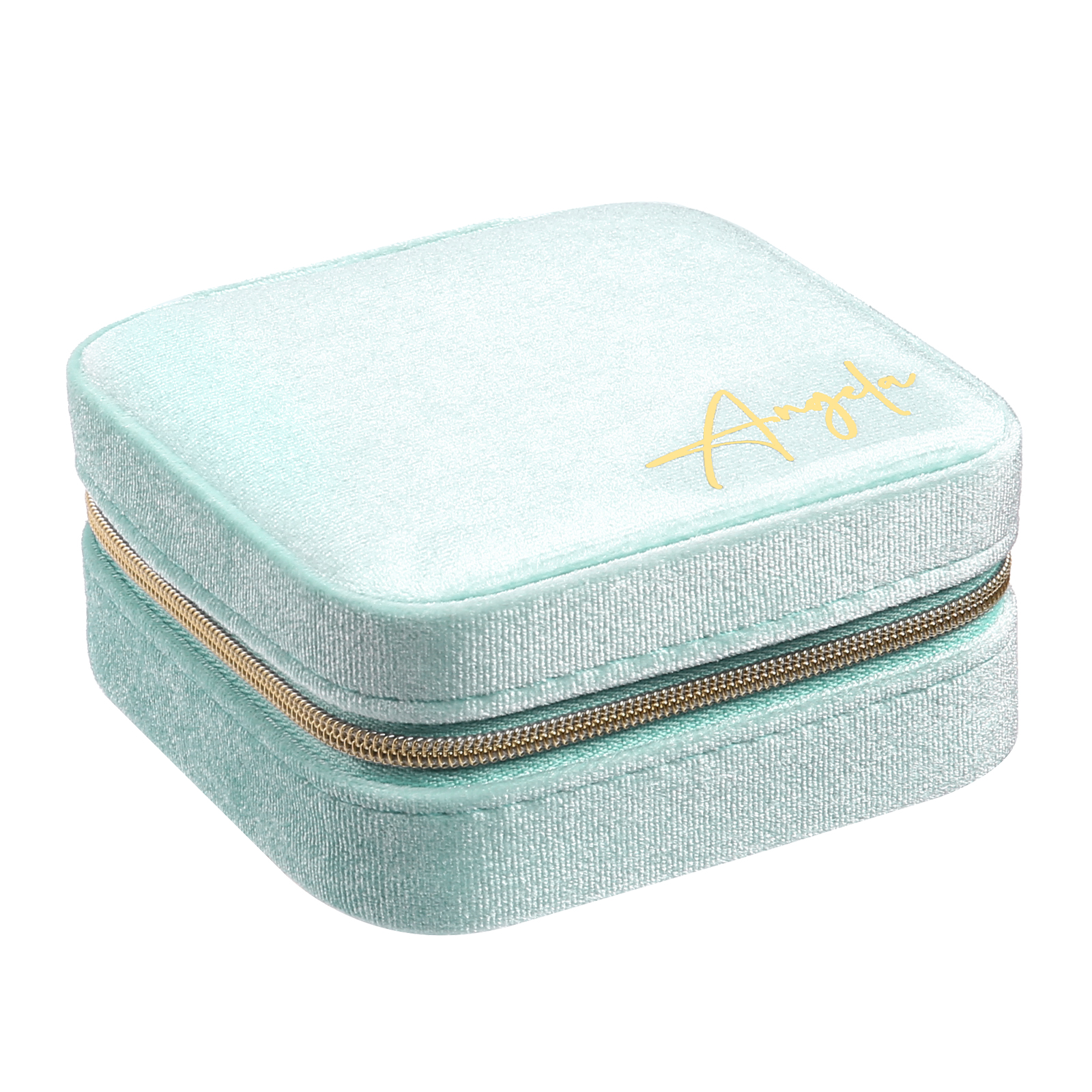 Square Jewelry Storage Box-Personalized 1 Name Customized Storage Box In Various Colors