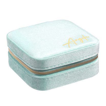 Square Jewelry Storage Box-Personalized 1 Name Customized Storage Box In Various Colors
