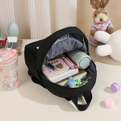 Personalized Bear Style School Bag Customized Name Canvas Kids Backpack Back to School Gift