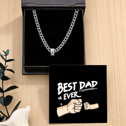 Personalized Mens Cuban Link Chain Necklace with 1–6 Names