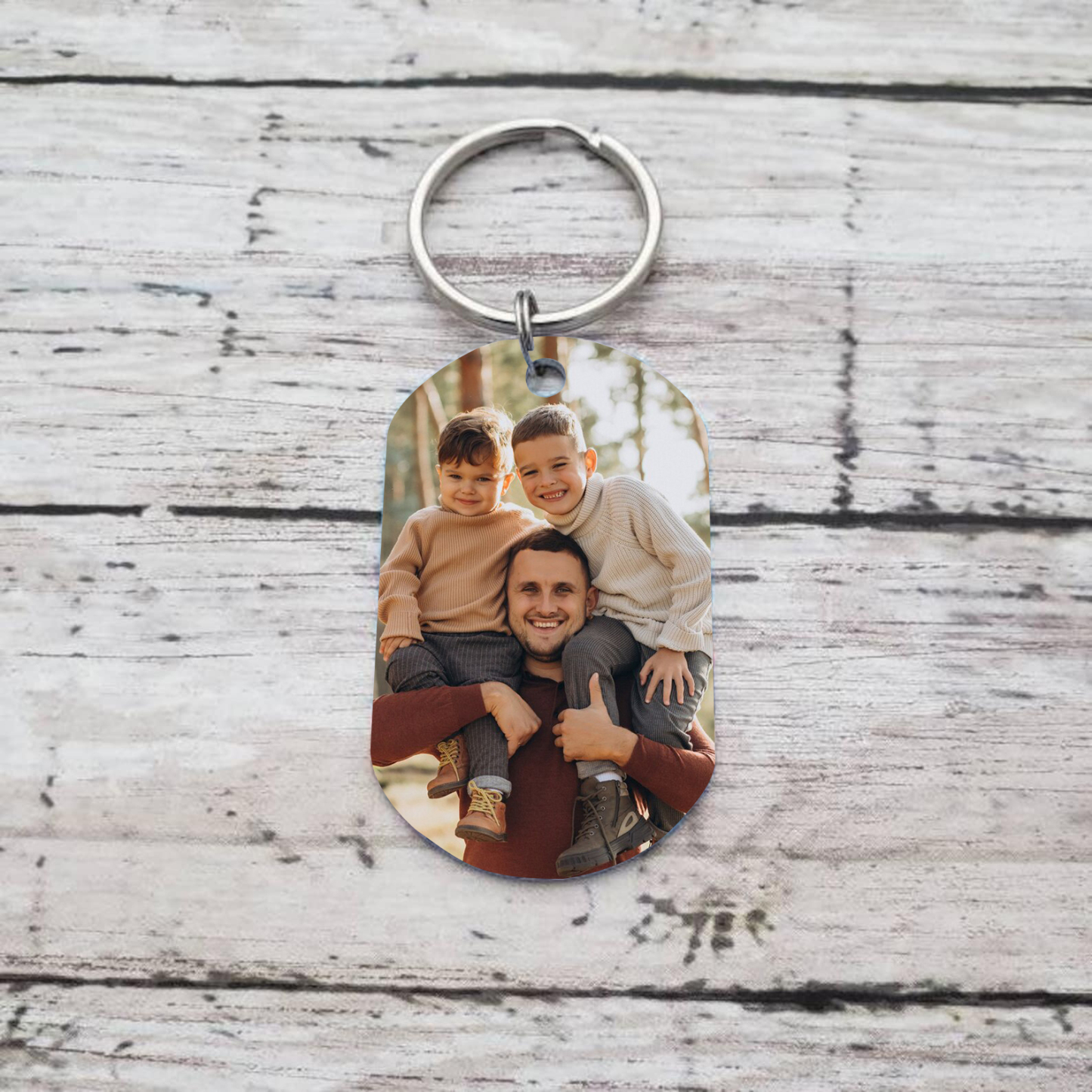 3 Names-Personalized Photo Keychain Gift Customized Name Special Keychain Gift for Dad