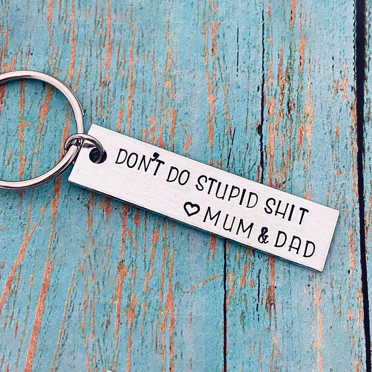 Don't Do Stupid Keychain For Your Kid Set With Gift Card And Gift Box