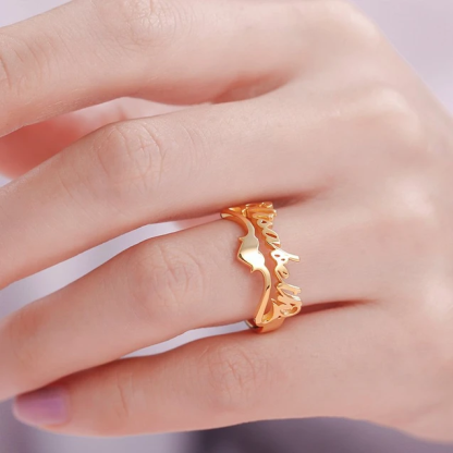 Personalized Ring Custom 1 Name Ring GIFT For Women