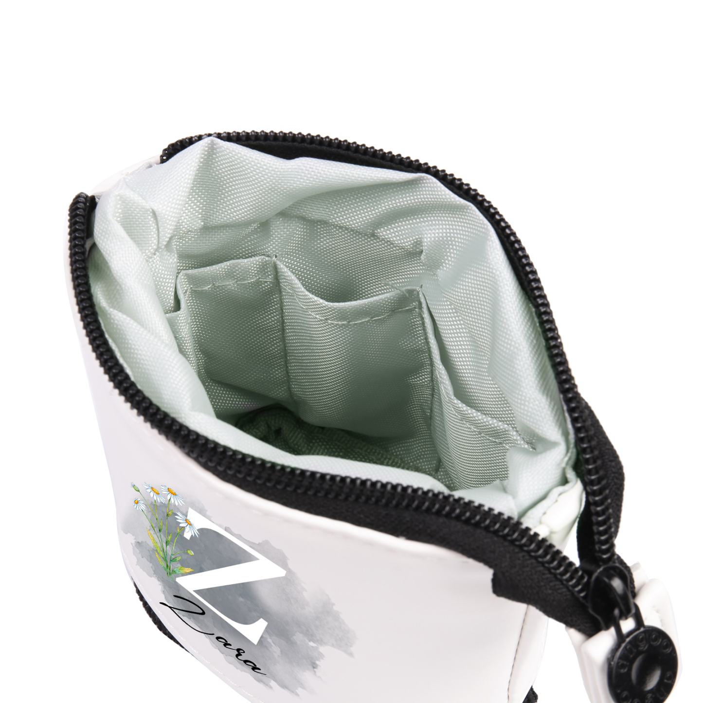 Personalized Pencil Case Custom Name & Letter & Birthday Flower Pen Pouch Back To School Gift for Kids