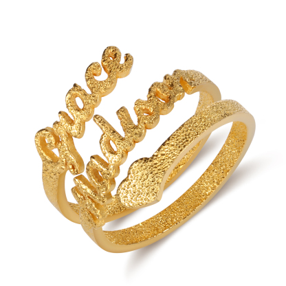 Personalized Family Name Ring Custom 2 Names Gifts For Women | Jessema