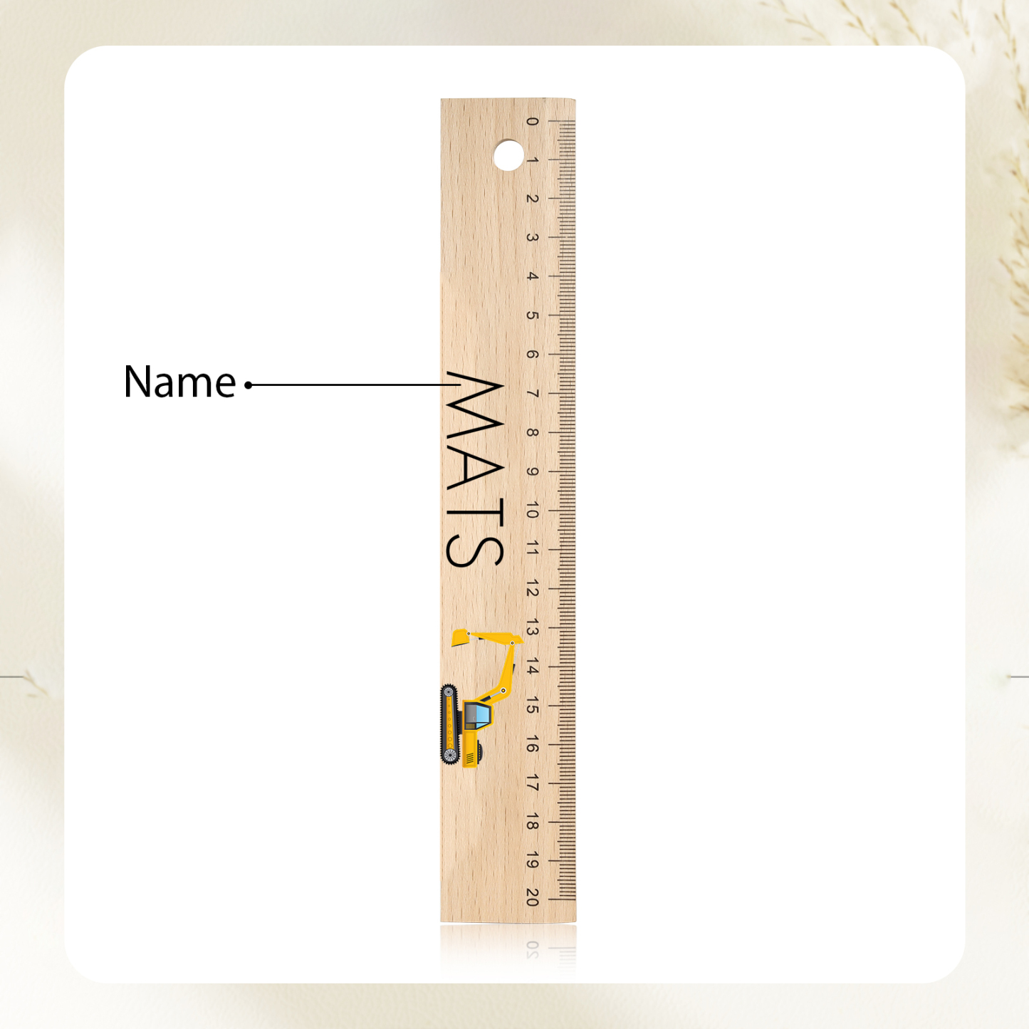 Custom 1 Name Ruler Wooden Ruler Back To School Gift for Boys Girls