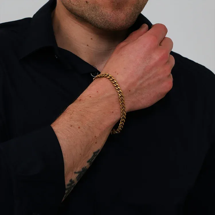 To My Man I LOVE YOU Cuban Chain Bracelet Stainless Steel Bracelet Romantic Gift