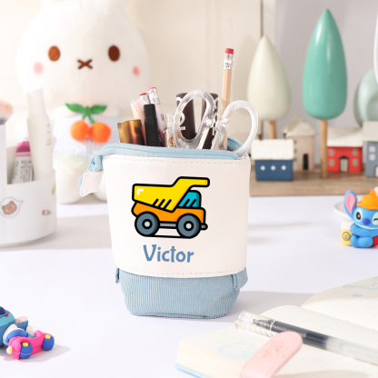 Personalized Name And Truck Pencil Case For Boys And Girls Back To School Gift