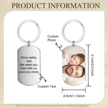 Personalized Leather Wallet Gift Box Set Keychain Strap Customizable 2 Photos and 2 Text Gift for Him