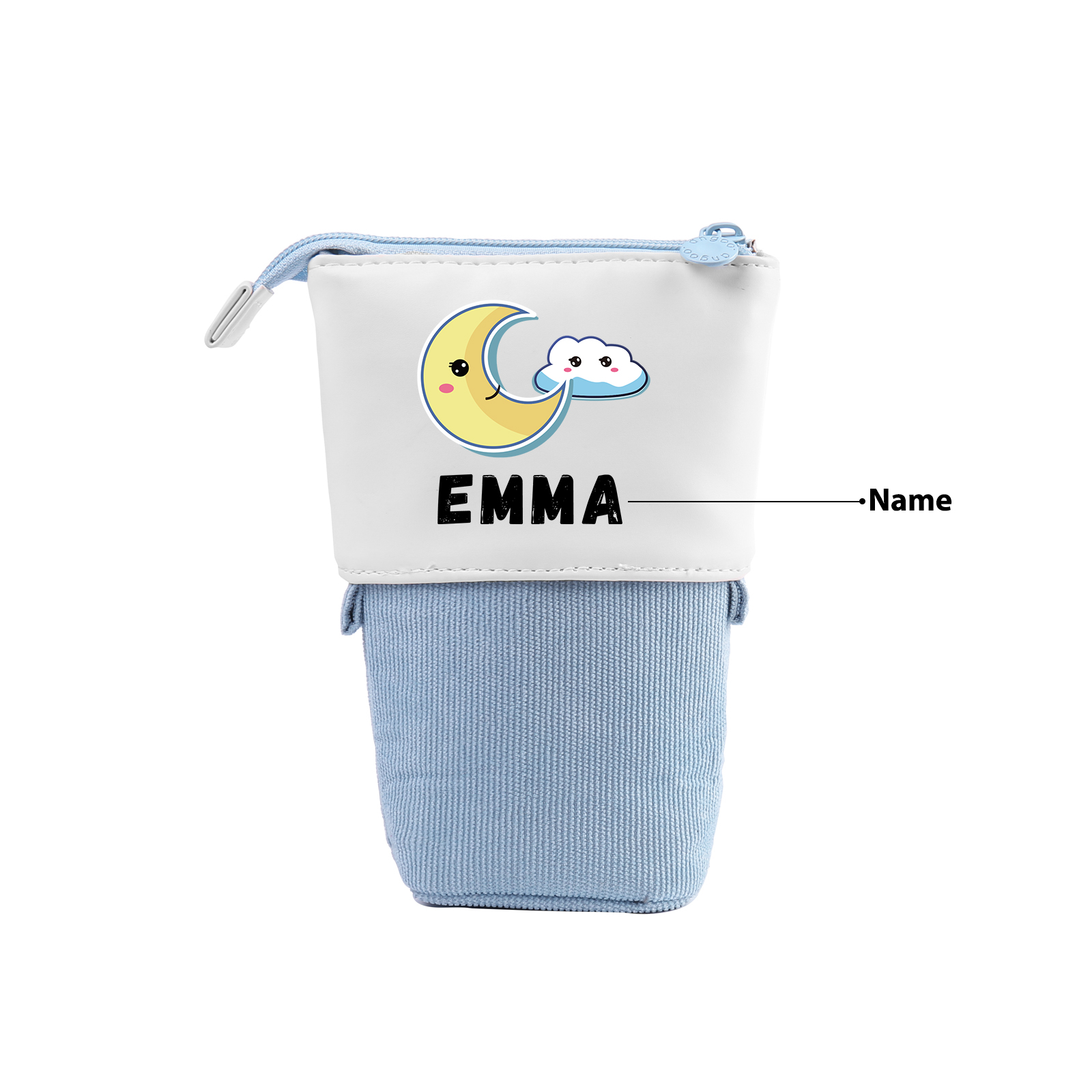 Personalized Moon Pencil Case Custom Name Pencil Case Back to School Gift for Boys/Girls