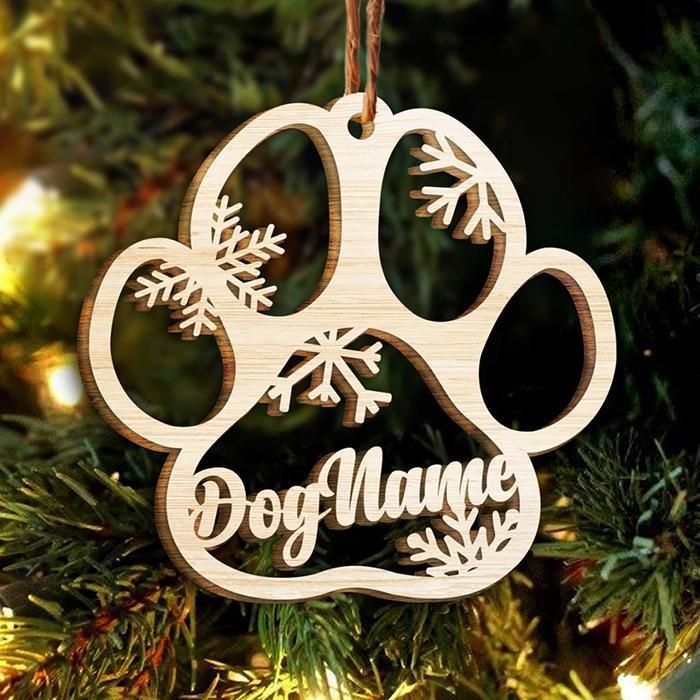 Personalized Pet Gift Custom Paw Ornament Christmas Gift For Family