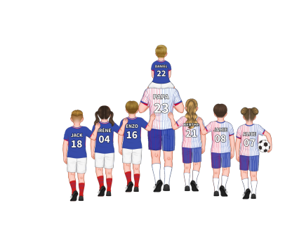 Personalised Men's Wallet - Customised with 2–9 Figures, Names and Outfit Numbers, Father and Child Design, Valentine’s Day Gift for Him | Jessemade