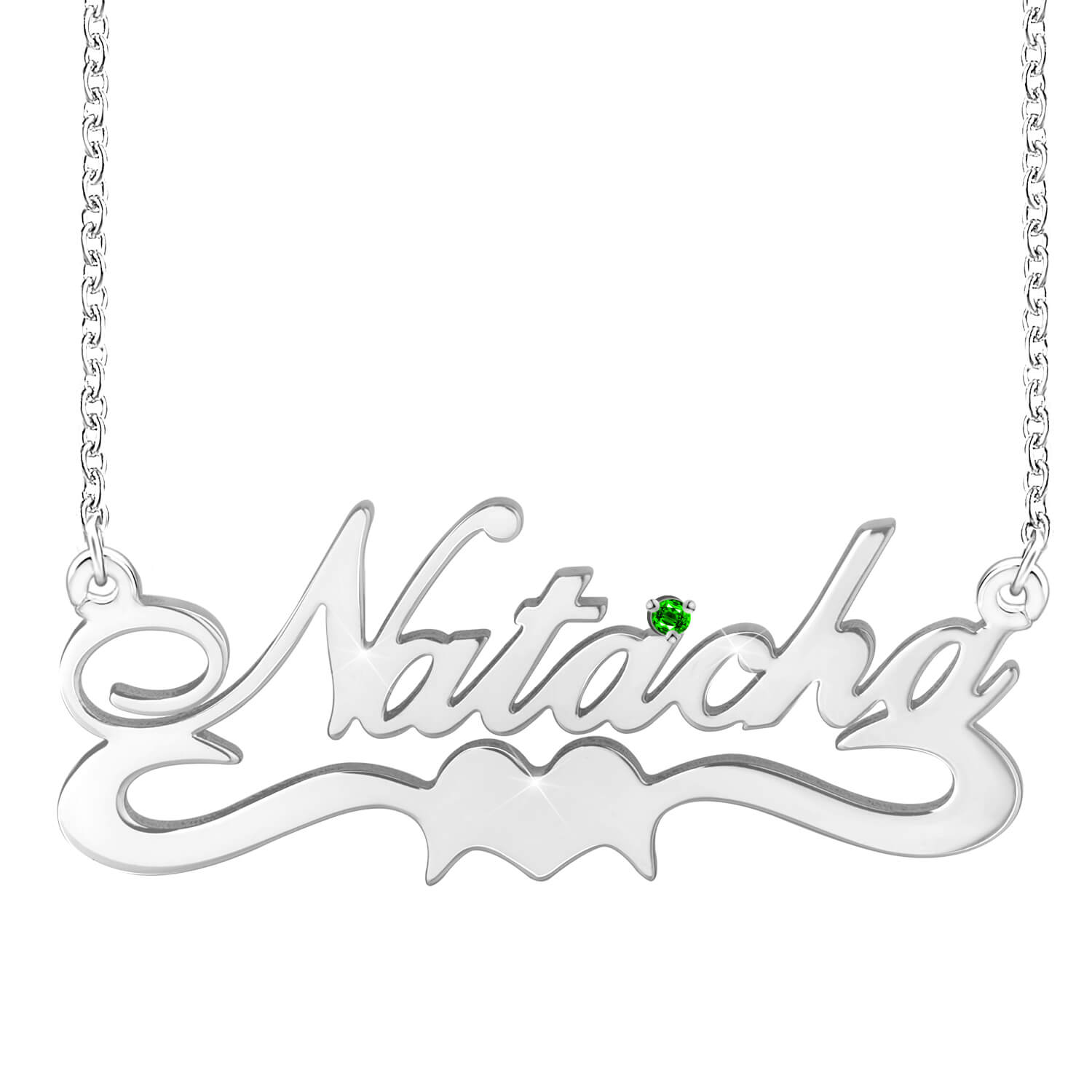 Personalized Necklace With Birthstone Custom 1 Name Necklace Gift For Her