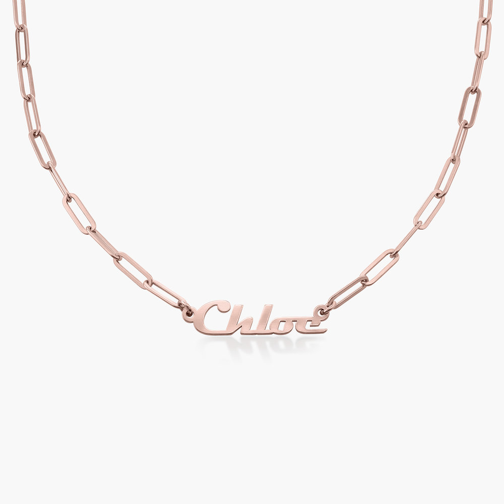 Personalized Chain Link Necklace Custom 1 Name Necklace Gift For Women