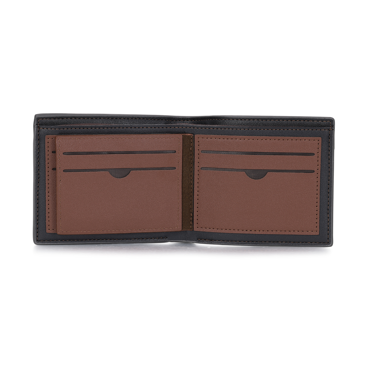 Personalized Men’s Leather Bifold Wallet with Engraved photo Custom Initials and Name