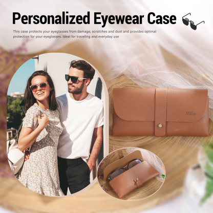 Personalised Glasses Case – Custom Name Available in Pink, Brown, Beige, and Blue | Jessemade