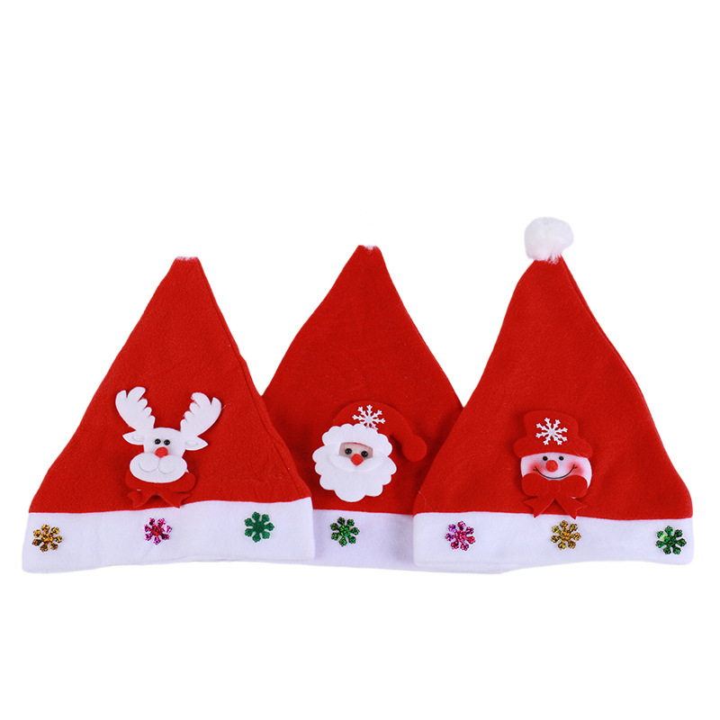 Light-Up Santa Claus Christmas Hat Festive Holiday Headwear Family Christmas Gift