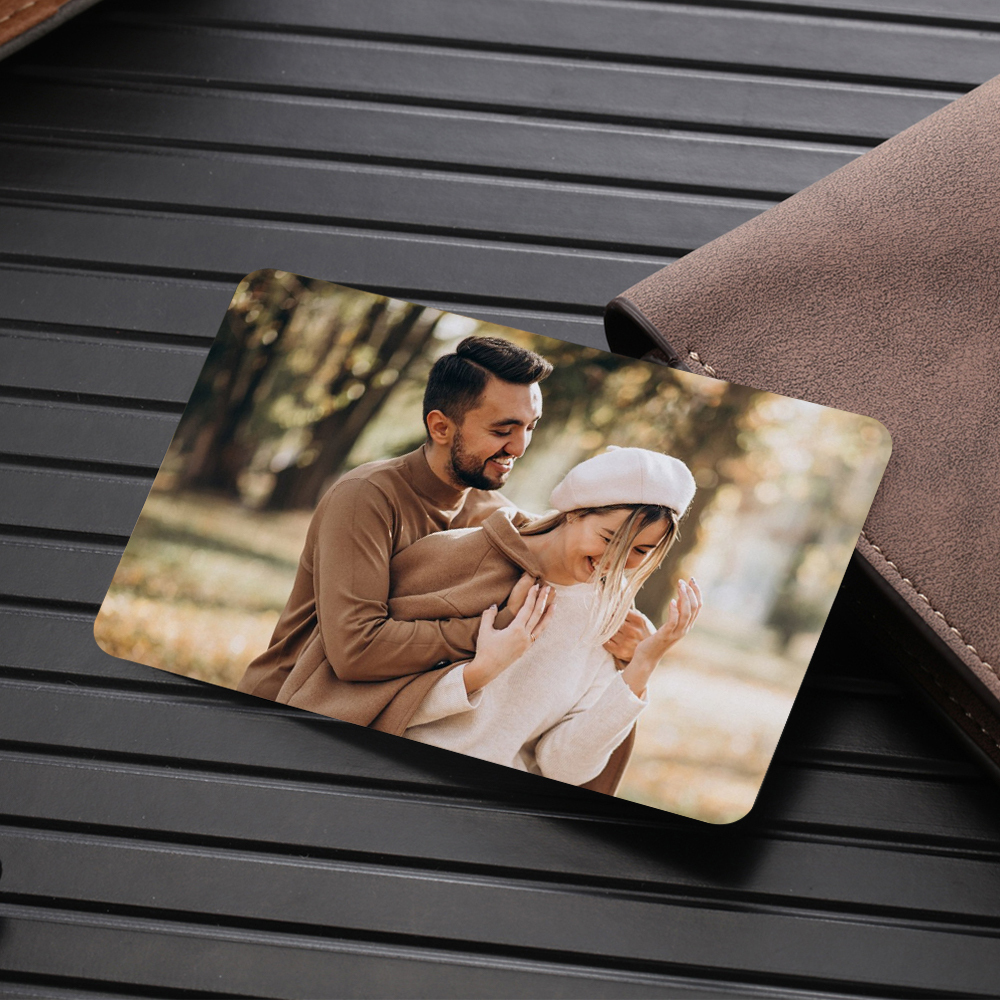 Personalised Wallet Insert Card - Customized with 2 Names & 1 Photo, Available in Single-Sided or Double-Sided Styles, Valentine’s Day Gift for Him | Jessemade
