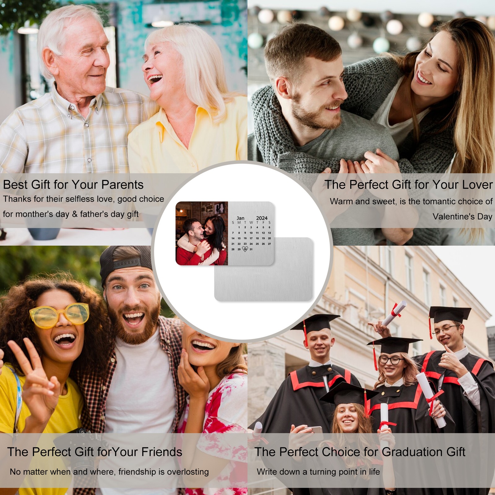 Personalized Wallet Card Cherish Every Moment Valentines Day Gift for Him