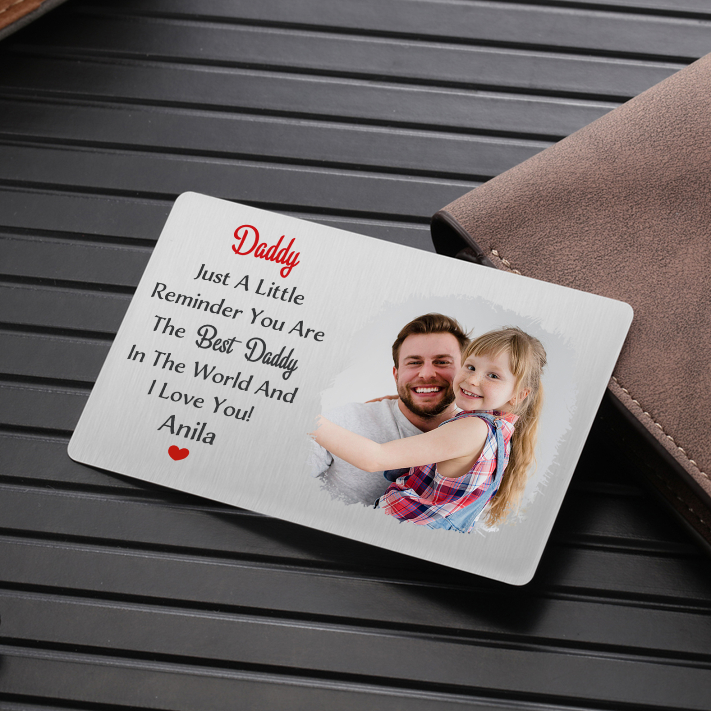 Personalized Wallet Card Daddy Just A Little Reminder You Are The Best Daddy In The World And I Love YouCustom 1 Photo & Name Gift for Dad | Jessemade
