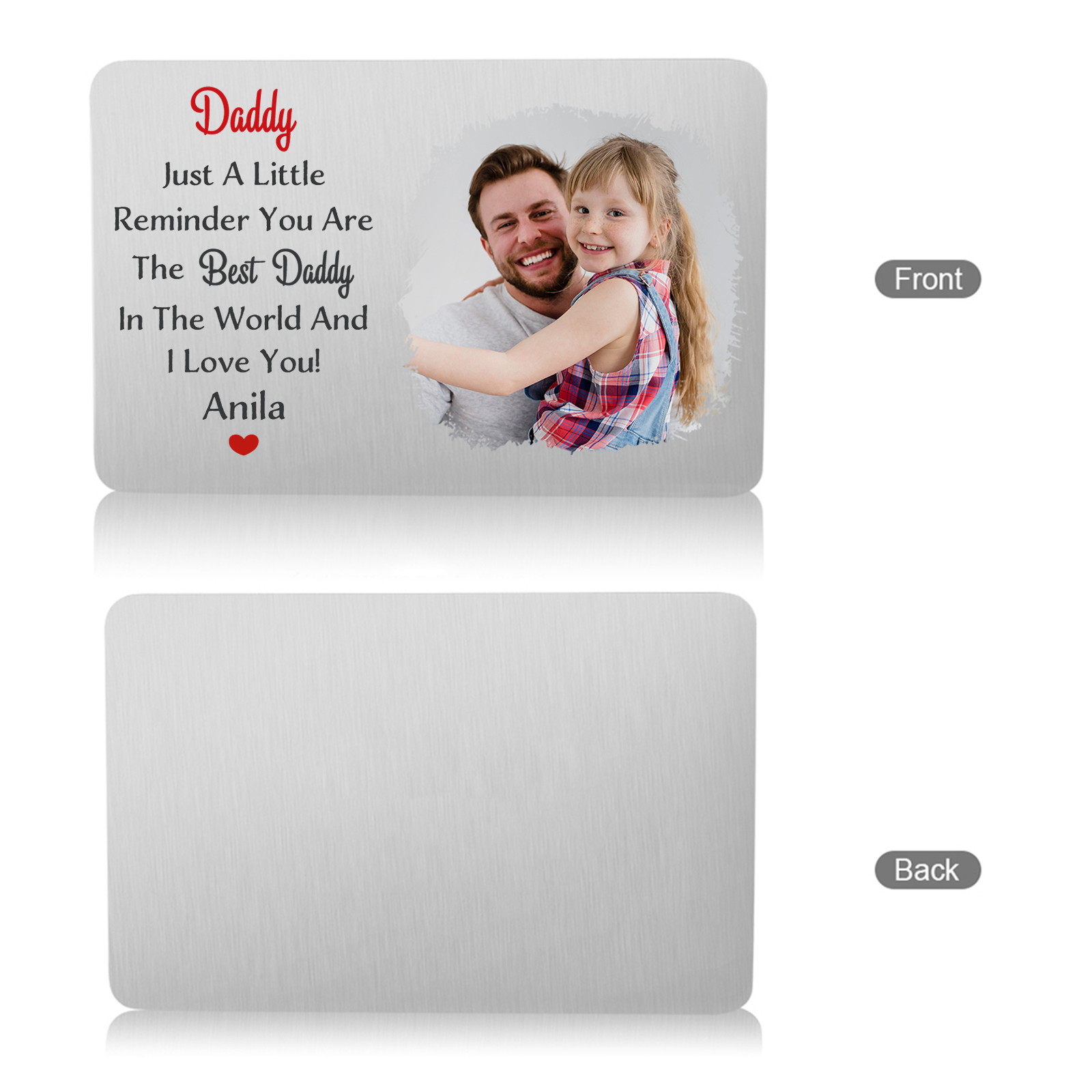 Personalized Wallet Card Daddy Just A Little Reminder You Are The Best Daddy In The World And I Love YouCustom 1 Photo & Name Gift for Dad | Jessemade
