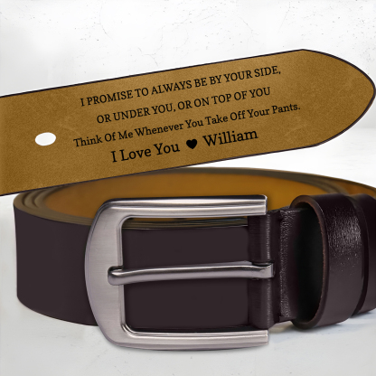 Personalized Man’s Belt Custom 2 Letters Hidden Message Gift for Him | Jessemade