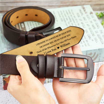 Personalized Man’s Belt Custom 2 Letters Hidden Message Gift for Him | Jessemade