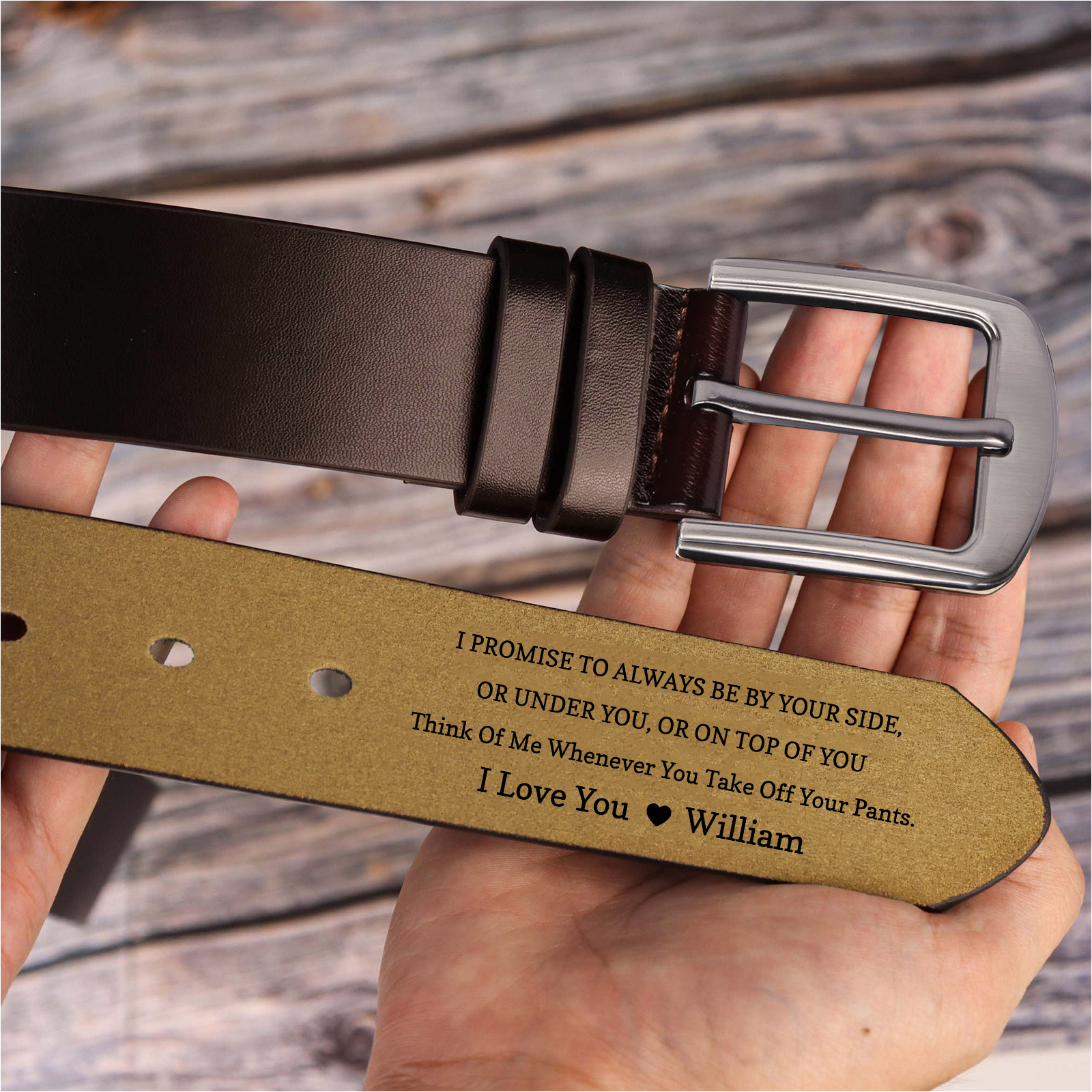 Personalized Man’s Belt Custom 2 Letters Hidden Message Gift for Him | Jessemade