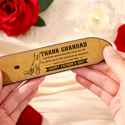 Custom Engraved Leather Belt for Granddad – Father’s Day Gift Ideas