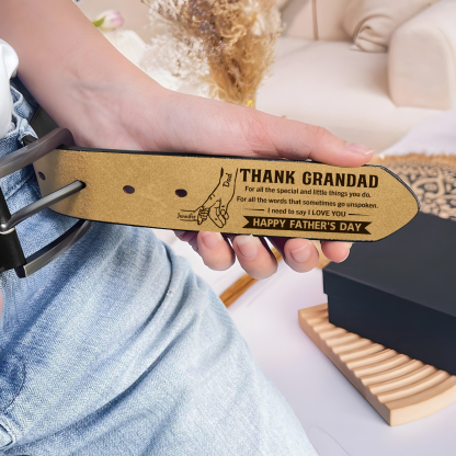 Custom Engraved Leather Belt for Granddad – Father’s Day Gift Ideas