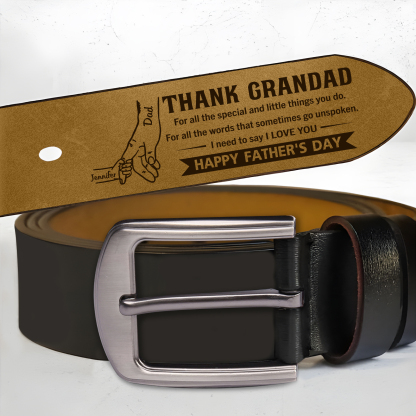 Custom Engraved Leather Belt for Granddad – Father’s Day Gift Ideas