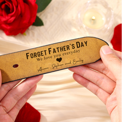 Personalized Father’s Day Belt – Custom Engraved Leather Belt - Sentimental Gift for Dad