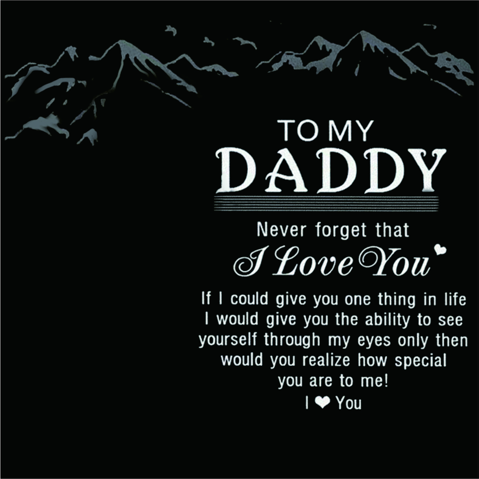 To My Daddy Warm Gift Card, Special Card For Dad
