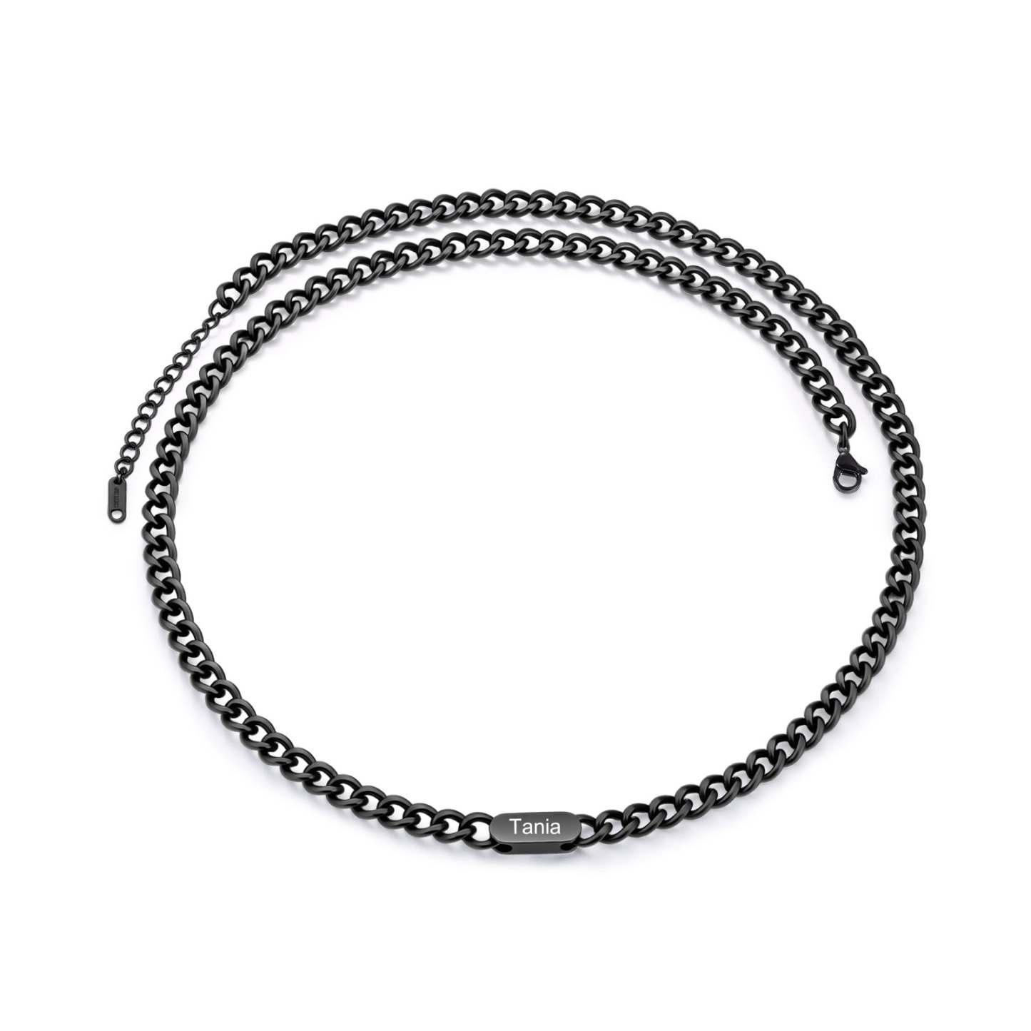 Personalized Men’s Stainless Steel Necklace Custom With 1-6 Engraved Names Gift For Dad Husband