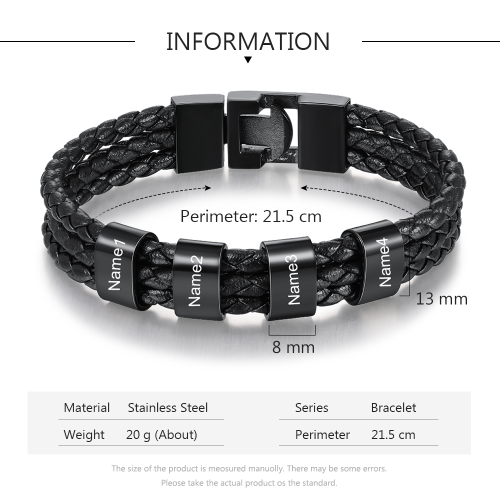 Personalized Family Tree Necklace With 4 Birthstone & 4 Name & Bracelet with 4 Name Gift Set Christmas Gift for Family | Jessemade