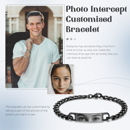 Personalised Men's Bracelet - Custom Stainless Steel Photo Bracelet Gift for Him | Jessmade