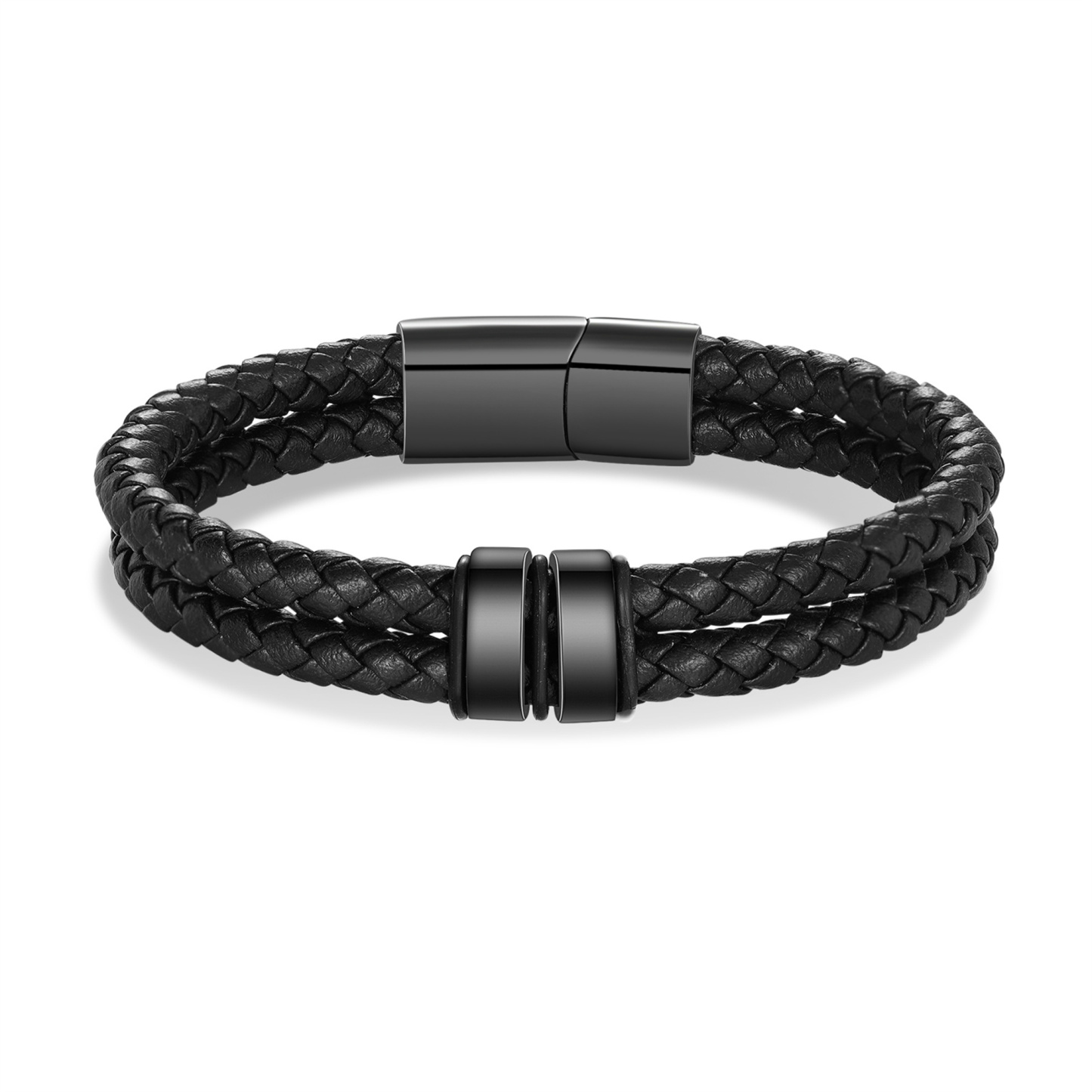 Father’s Day Custom Leather Bracelet – Personalized Name Beads & Message, Gift for Dad | Jessemade