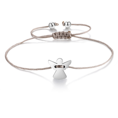 2 Pcs Guardian Angel Bracelet Stainless Steel Braided Bracelet Back to School Gift for Kids
