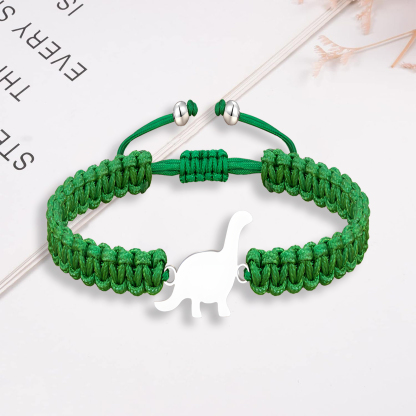 Dinosaur Bracelet Cute Cartoon Dinosaur Beaded Bracelet Adjustable Back to School Gift for Son
