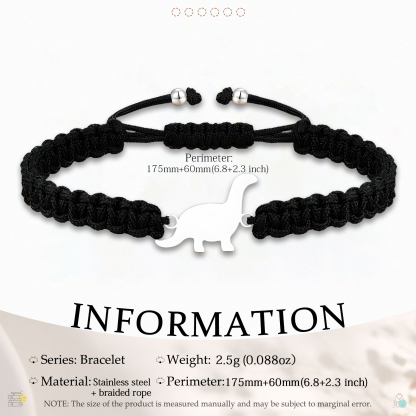 Dinosaur Bracelet Cute Cartoon Dinosaur Beaded Bracelet Adjustable Back to School Gift for Son