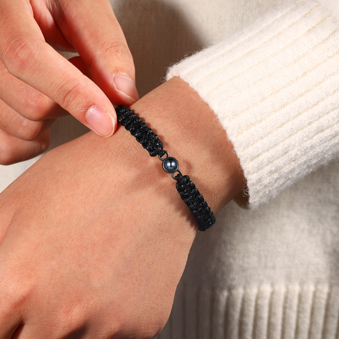 Personalised Projection Stone Bracelet – Customize 1 Photo – Valentine's Day Gift for Her/Him | Jessemade