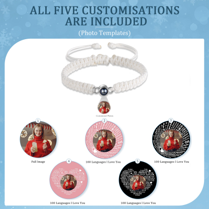 Personalised Projection Stone Bracelet – Customize 1 Photo – Valentine's Day Gift for Her/Him | Jessemade