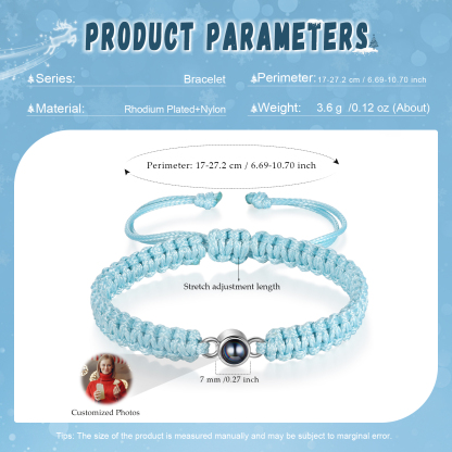 Personalised Projection Stone Bracelet – Customize 1 Photo – Valentine's Day Gift for Her/Him | Jessemade