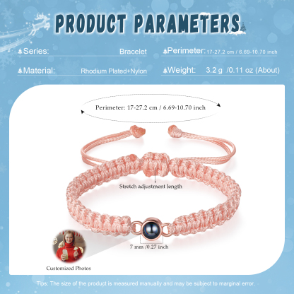 Personalised Projection Stone Bracelet – Customize 1 Photo – Valentine's Day Gift for Her/Him | Jessemade
