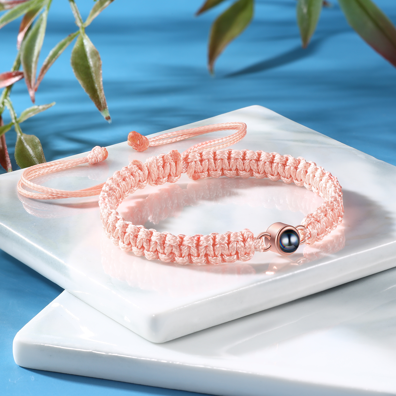 Personalised Projection Stone Bracelet – Customize 1 Photo – Valentine's Day Gift for Her/Him | Jessemade