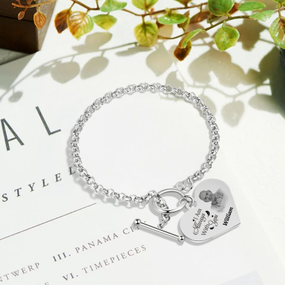 Personalised Memorial Bracelet Custom Photo & Name Bracelet Gifts | Jessemade-I'll Always With You