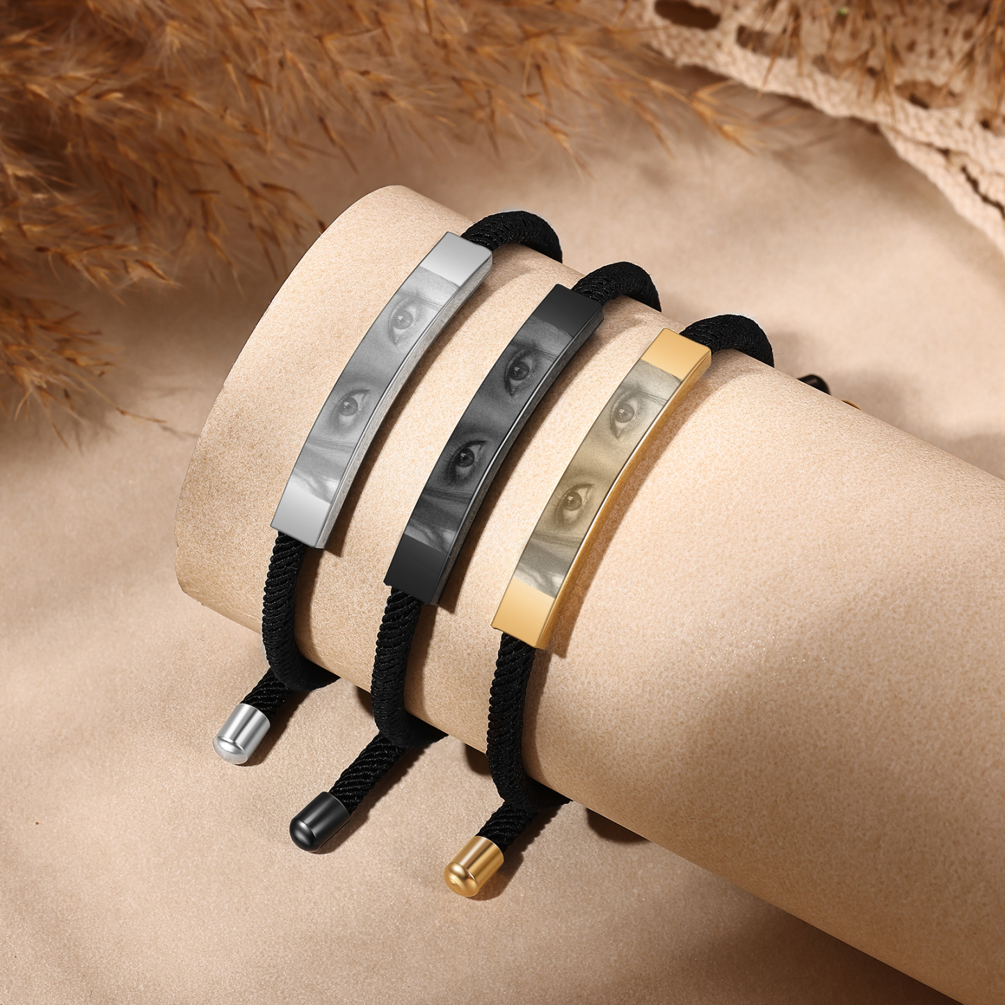 Personalized Eye Photo Bracelet - Custom Women’s Bracelet in Silver, Gold, & Black | Perfect Gift for Wife/Sister/ Daughter | Jessemade