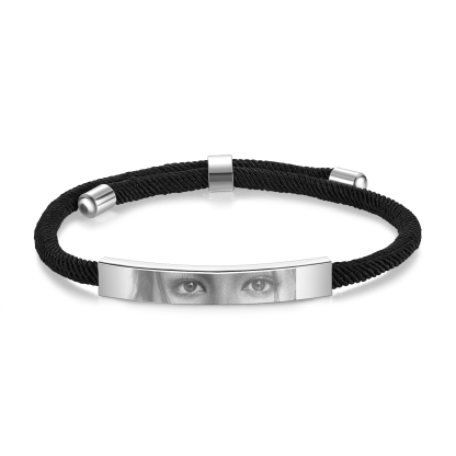 Personalized Eye Photo Bracelet - Custom Women’s Bracelet in Silver, Gold, & Black | Perfect Gift for Wife/Sister/ Daughter | Jessemade